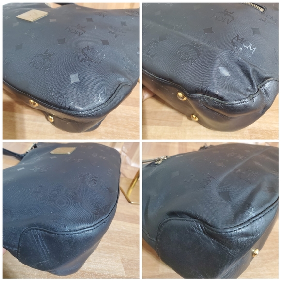 MCM Black Signature Visetos Monogram Shoulder Bag - Picture 10 of 11